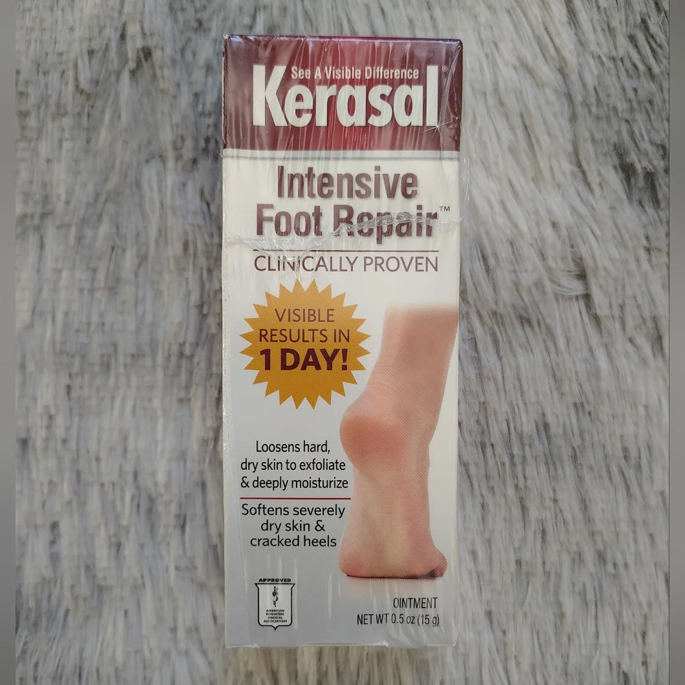 ☀️5/$25☀️ NWT Kerasal Intensive Foot Repair Ointment 0.5oz Exfoliate Moisturize
